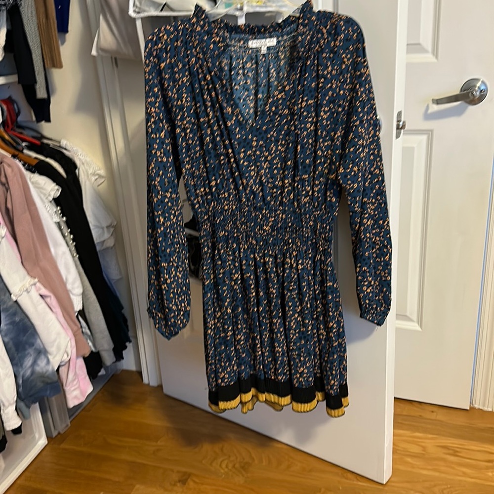 Current air floral print smocked waist dress size s small